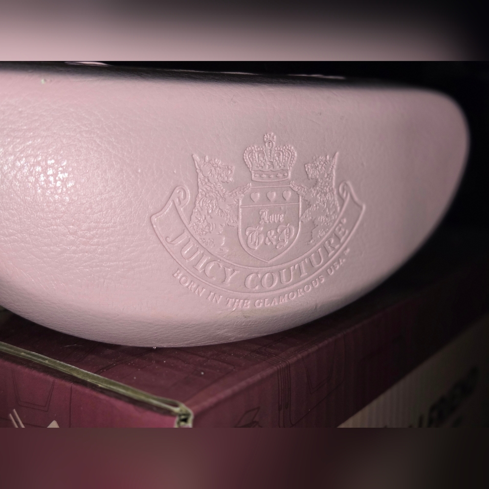 Juicy Couture Hard Glasses Case Eyeglasses Sunglasses Case Pink Authentic Empty - Picture 3 of 7